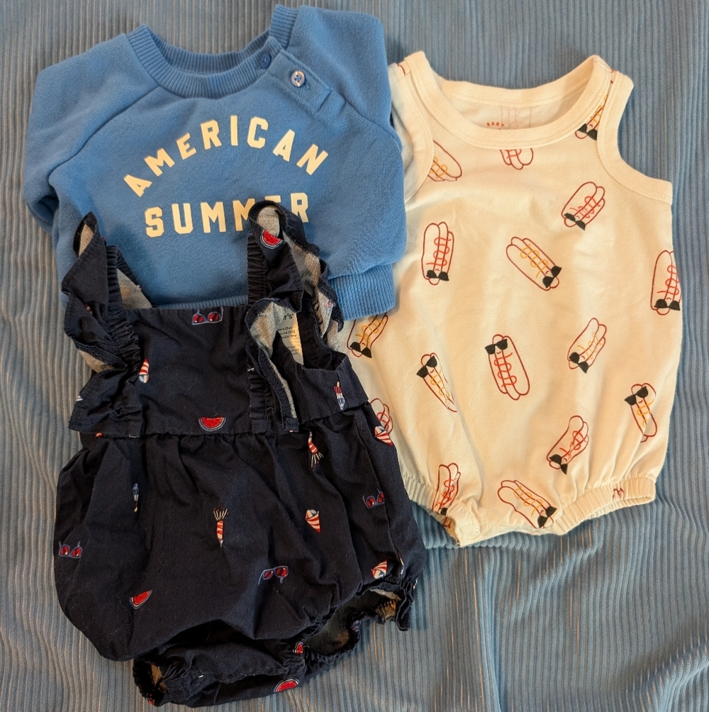 Summer Patriotic Newborn Bundle - Memorial Day, 4th Of July
